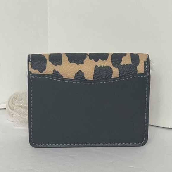Coach Mini Wallet On A Chain Crossbody Leopard CX151 Coated Canvas ORGPKG - Picture 4 of 9